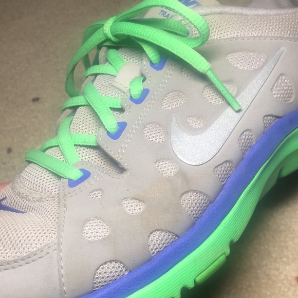 Nike Training Shoes -💚💙🤍- Barely Worn - Picture 12 of 15